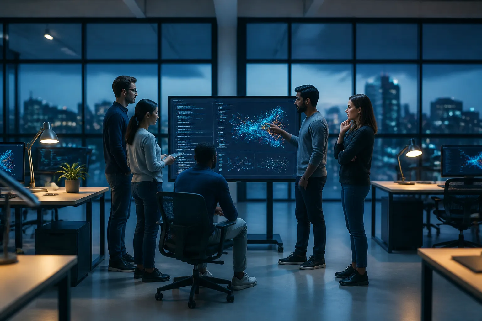 ai.Saifiz team collaborating on AI and software solutions